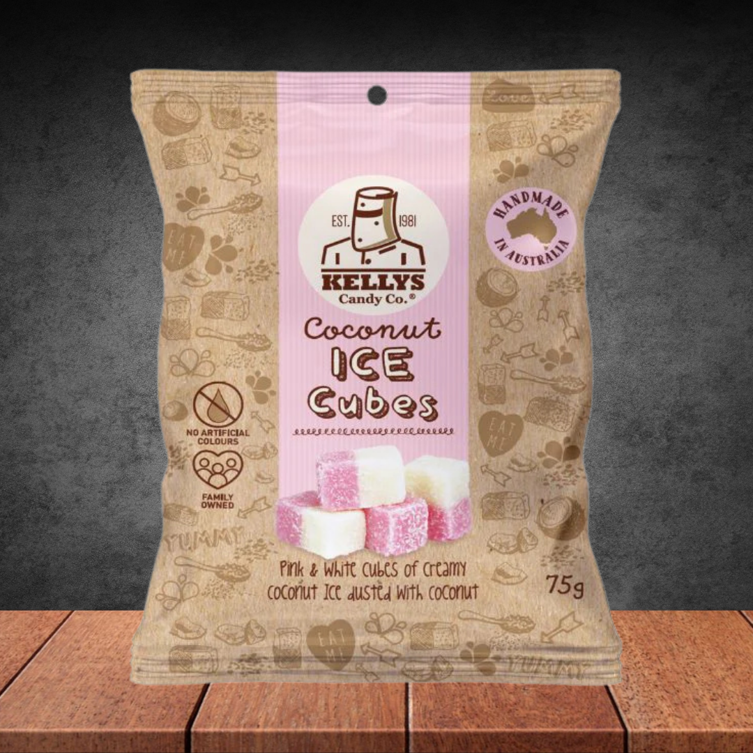 Kelly's Candy Co Coconut Ice Cubes 90g