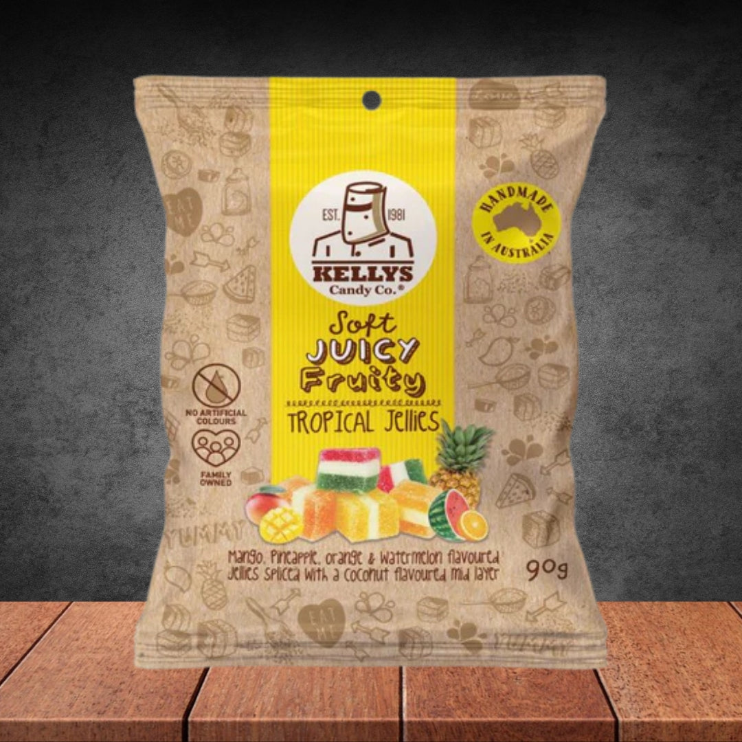 Kelly's Candy Co Juicy Fruity Tropical Jellies 90g
