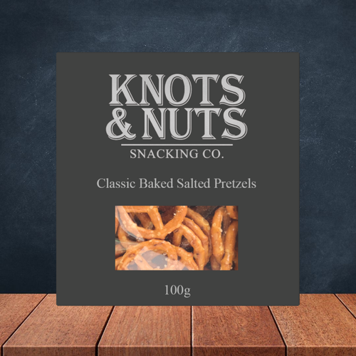 Knots & Nuts Classic Baked Salted Pretzels 100g
