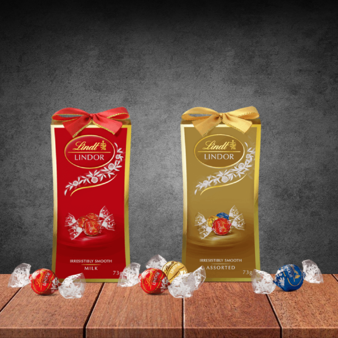 Lindor Ribbon Mixed Gift Case Red 73g