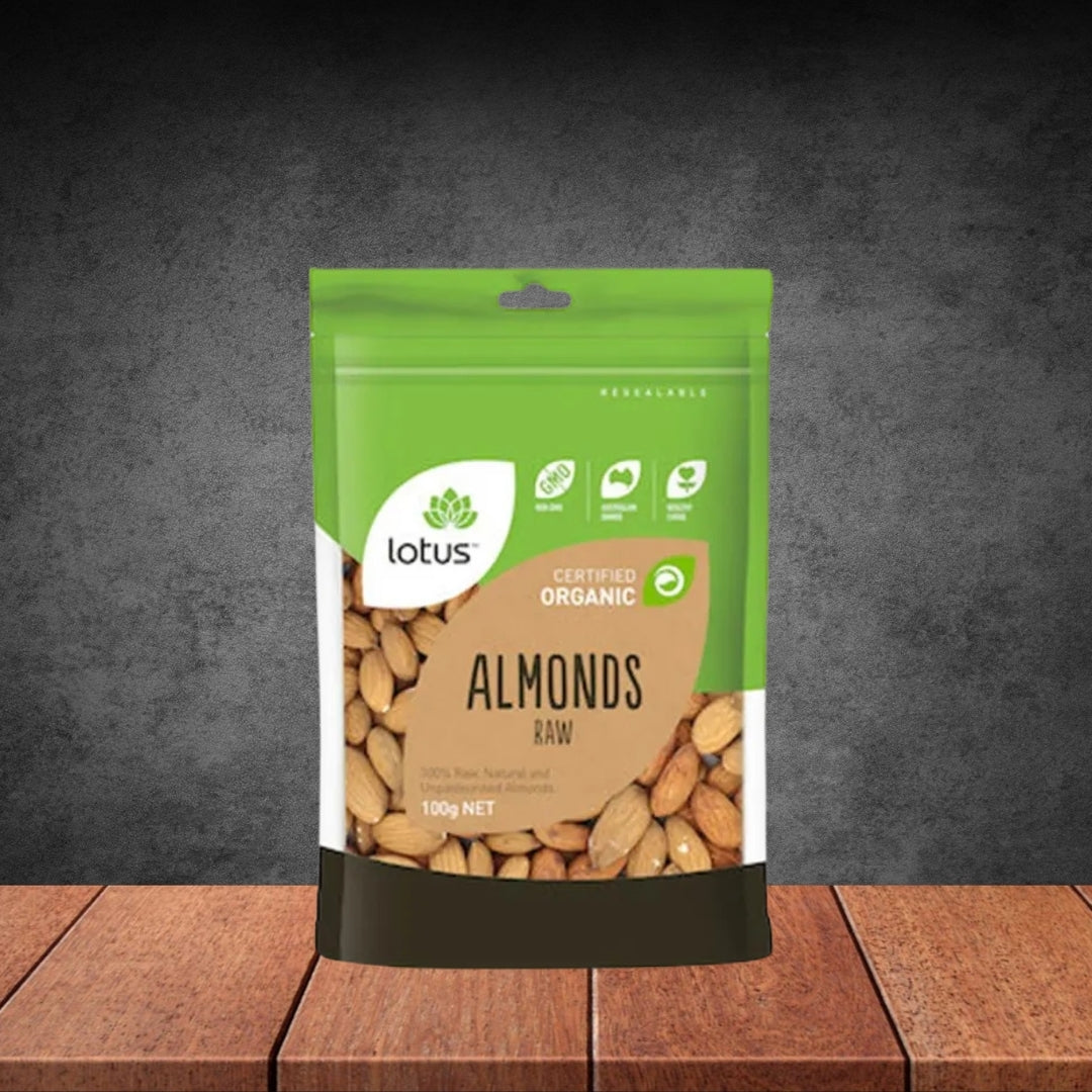 Lotus Organic Raw Almonds 100g