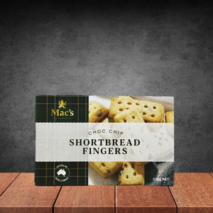 Mac's Everyday Biscuits Choc Chip Shortbread Fingers 170g