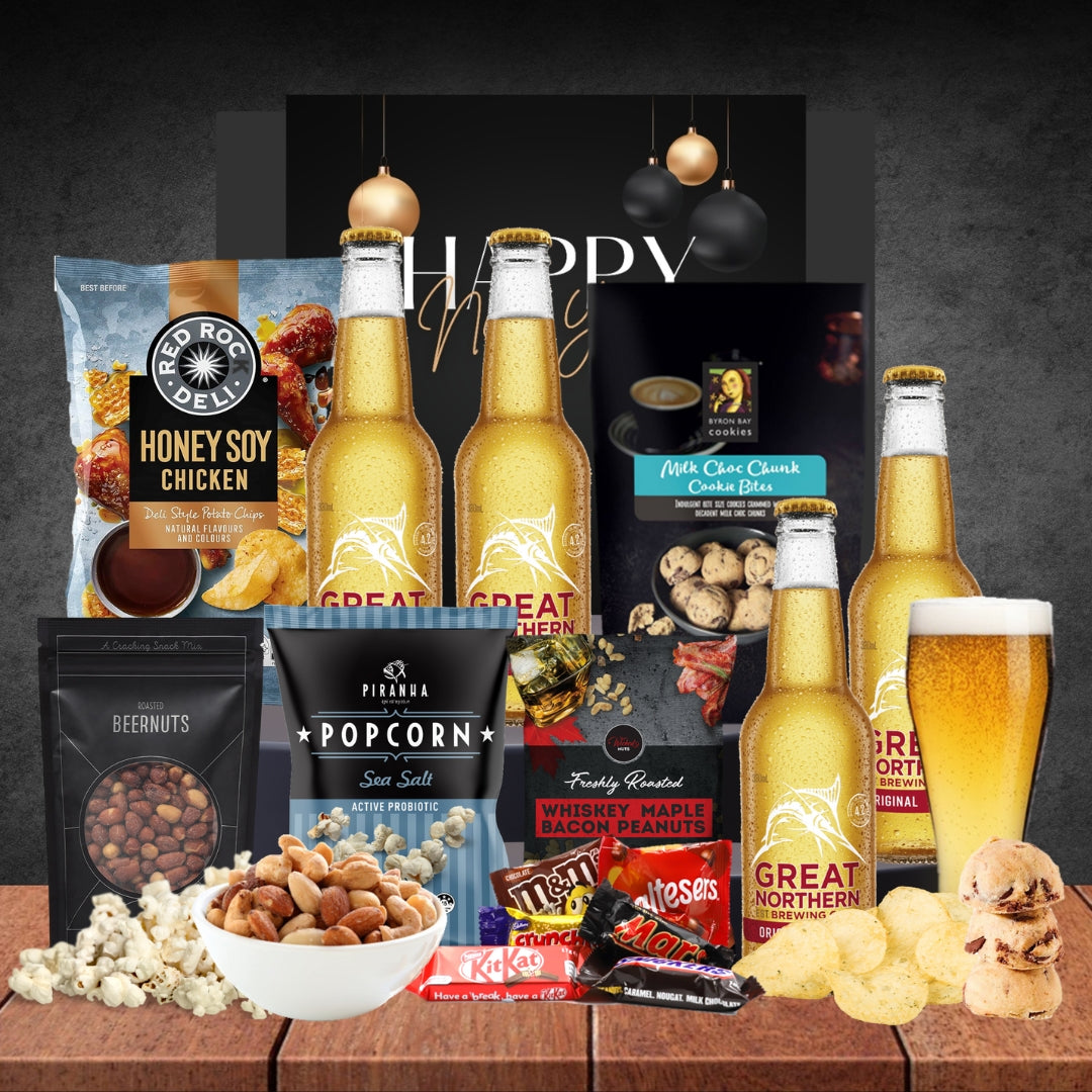 Melbourne Beer New Year Gift Hamper for him with 4 Great Northern Original 330ml