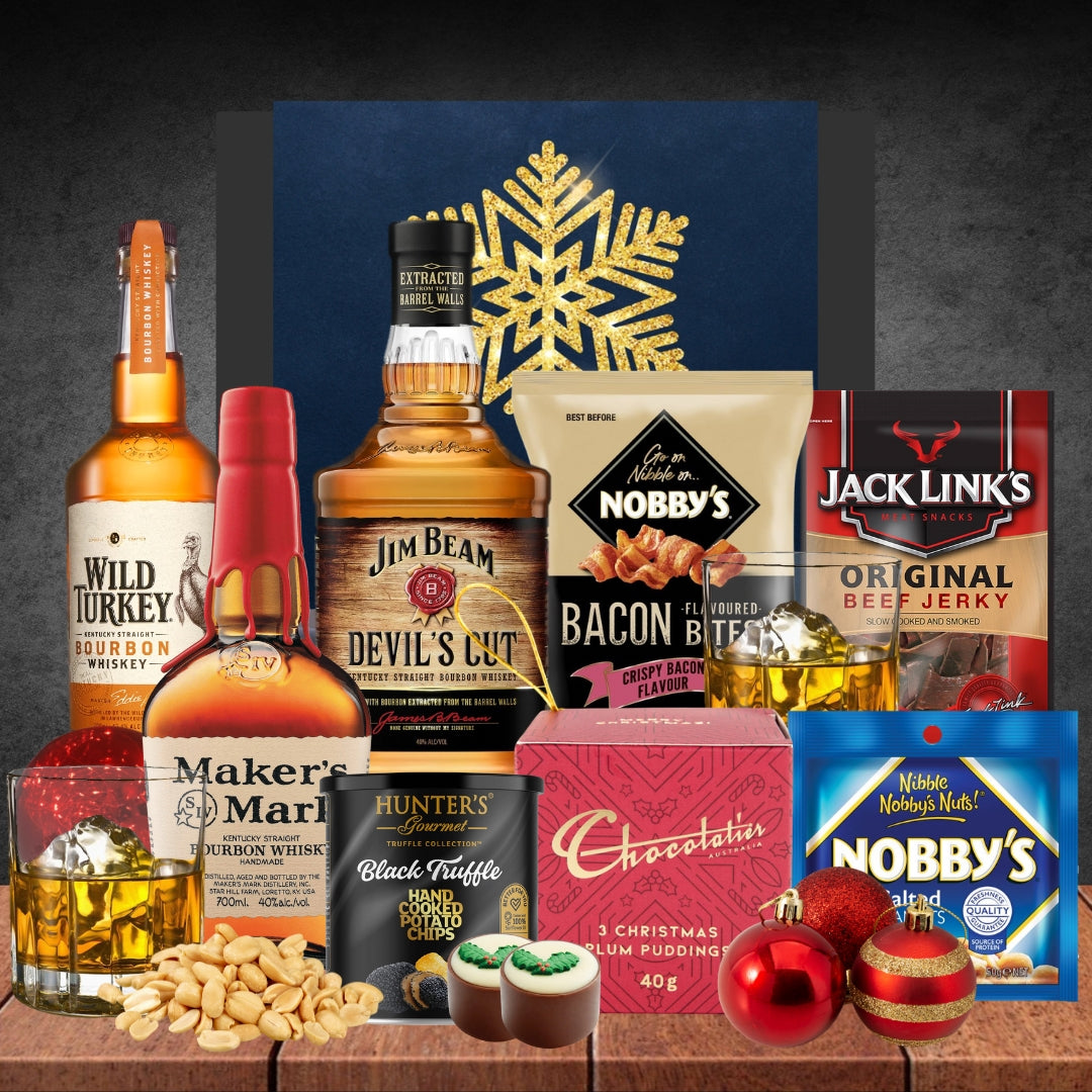 Melbourne Bourbon Christmas Hamper For Him Featured Image