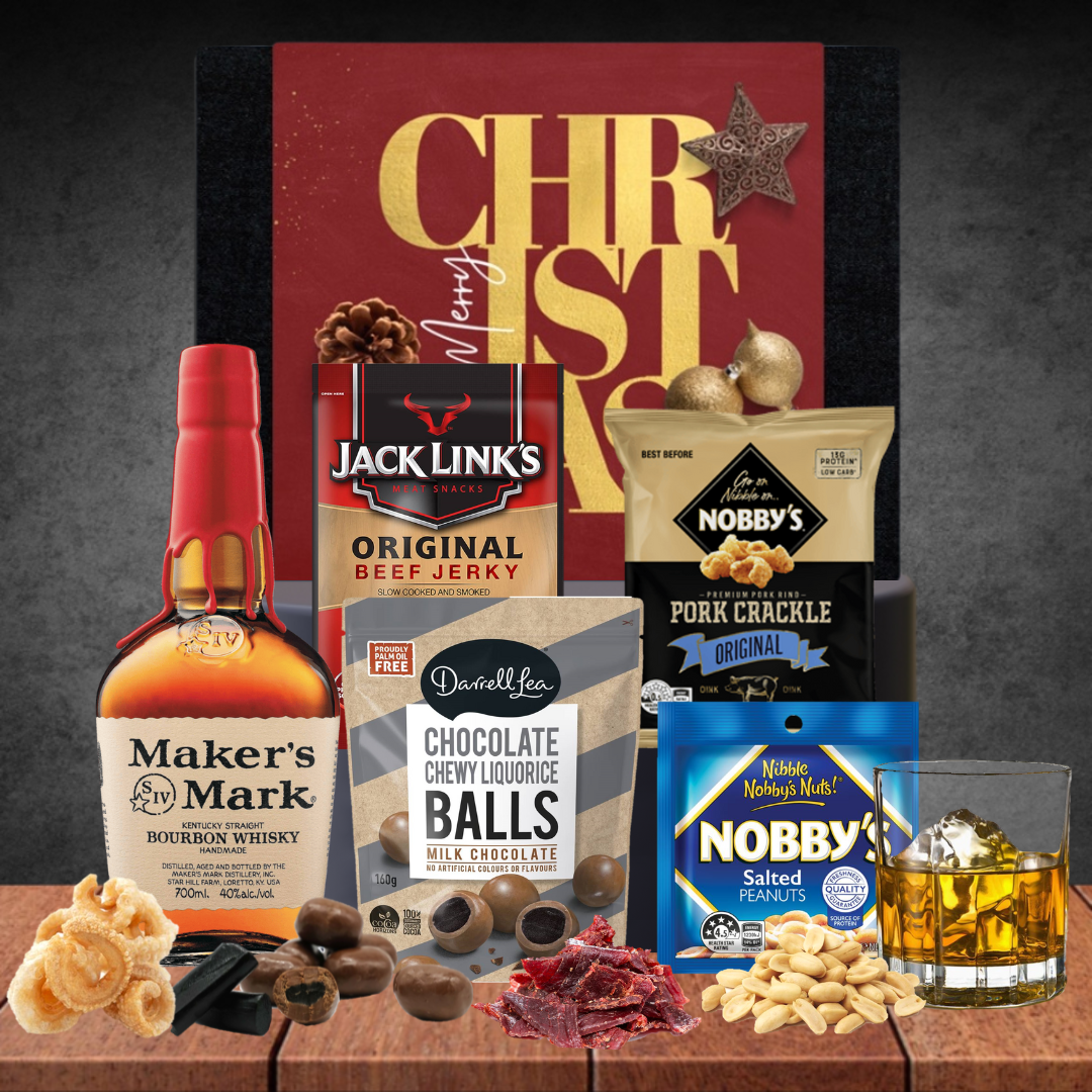 Melbourne Bourbon Christmas Hamper For Him Featured Image with Maker's Mark 700ml