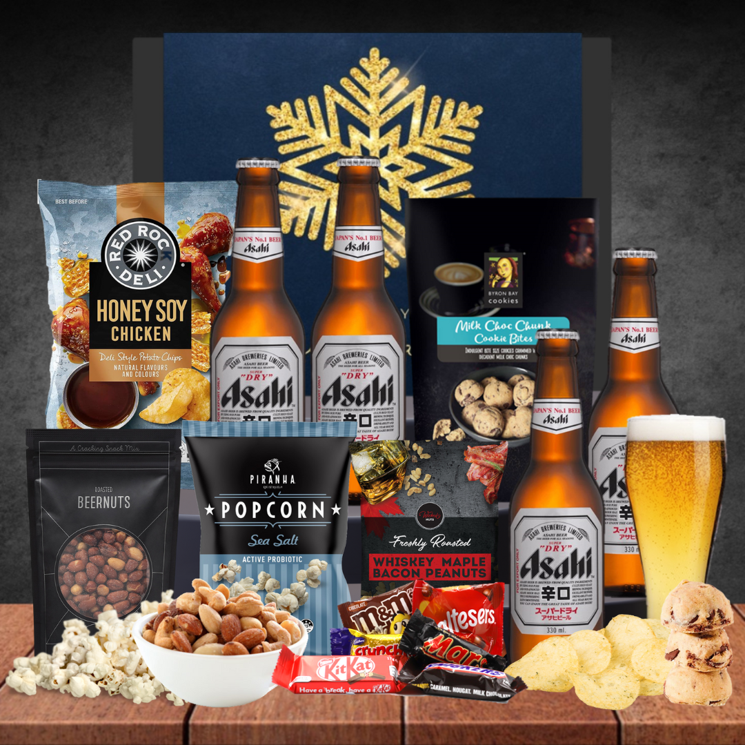 Melbourne Christmas Beer Hamper with 4 Asahi Super Dry 330ml