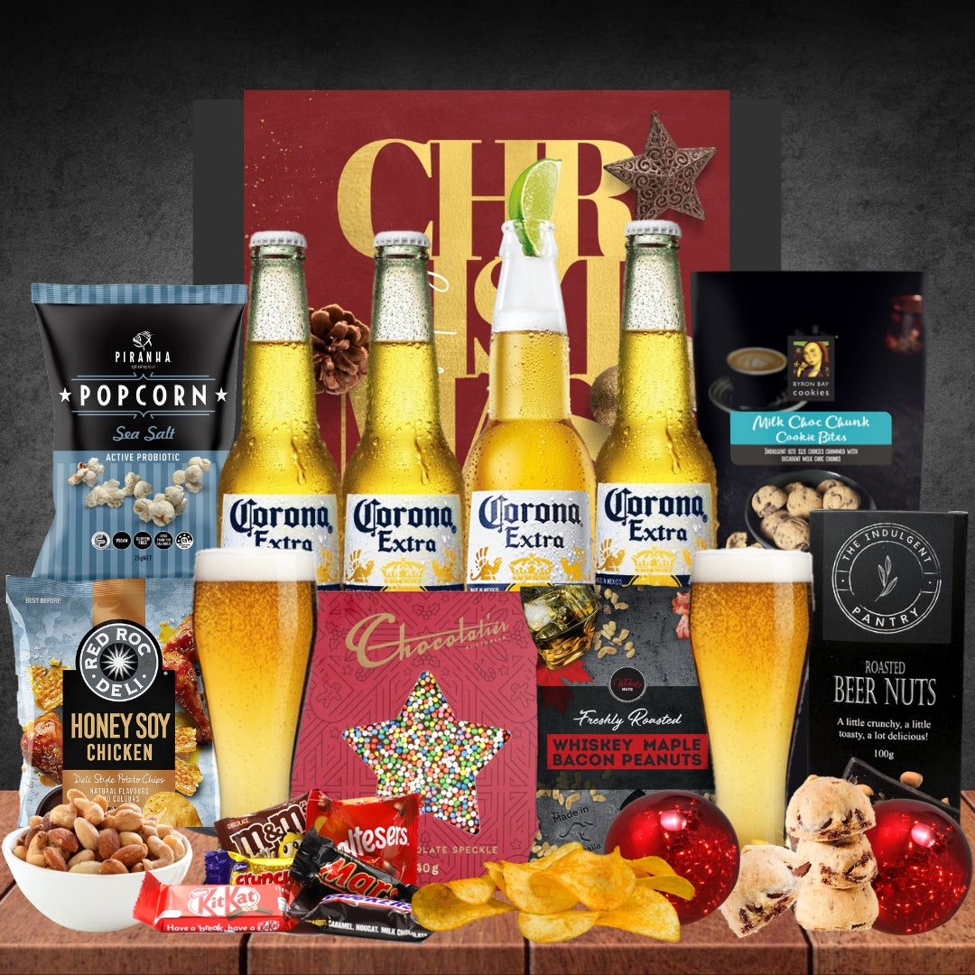 Melbourne Christmas Beer Hamper with 4 Corona Extra 355ml