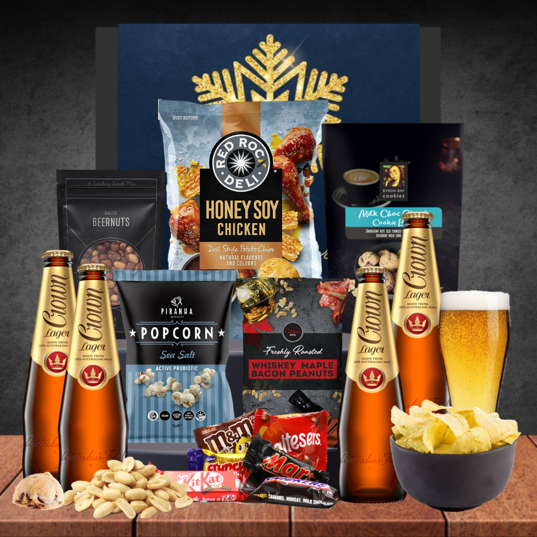 Melbourne Christmas Beer Hamper with 4 Crown Lager 330ml