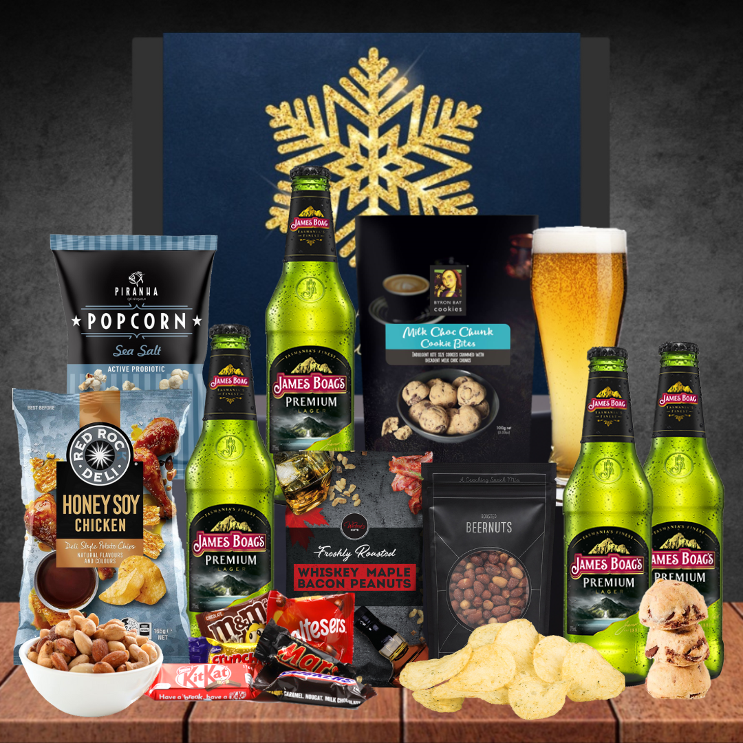Melbourne Christmas Beer Hamper with 4 James Boag's Premium Lager 375ml