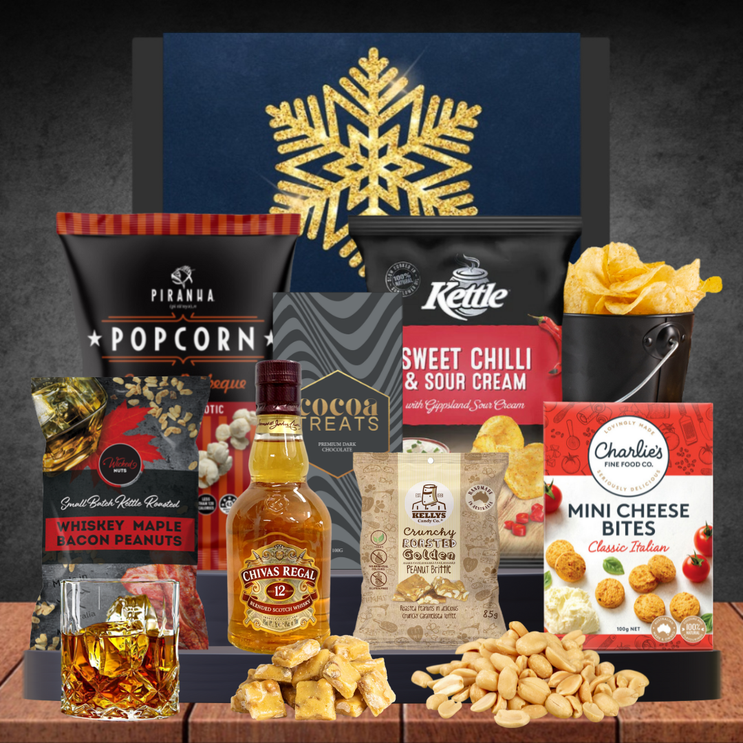 Melbourne Christmas Whiskey Hamper with Chivas Regal 200ml