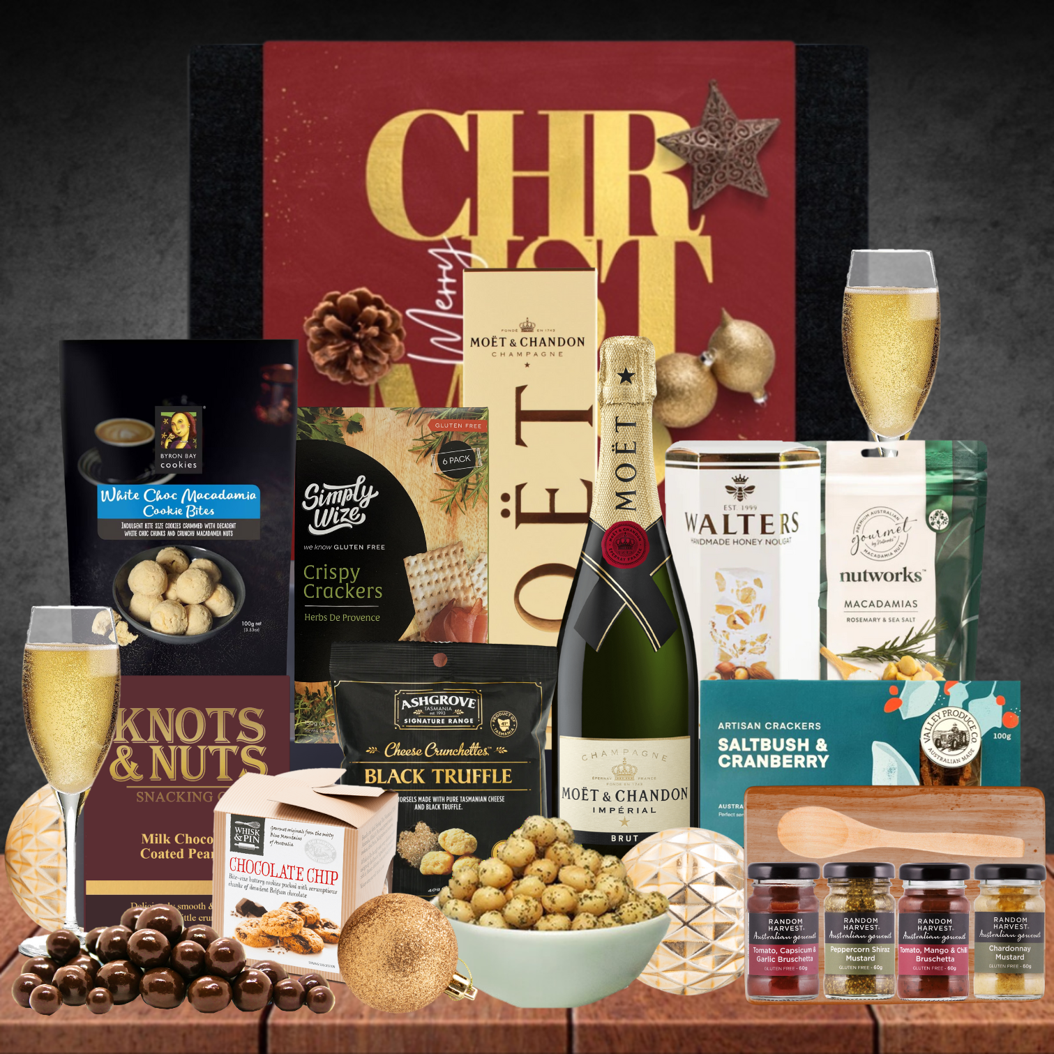 Melbourne Moet Gourmet Christmas Hamper Featured Image