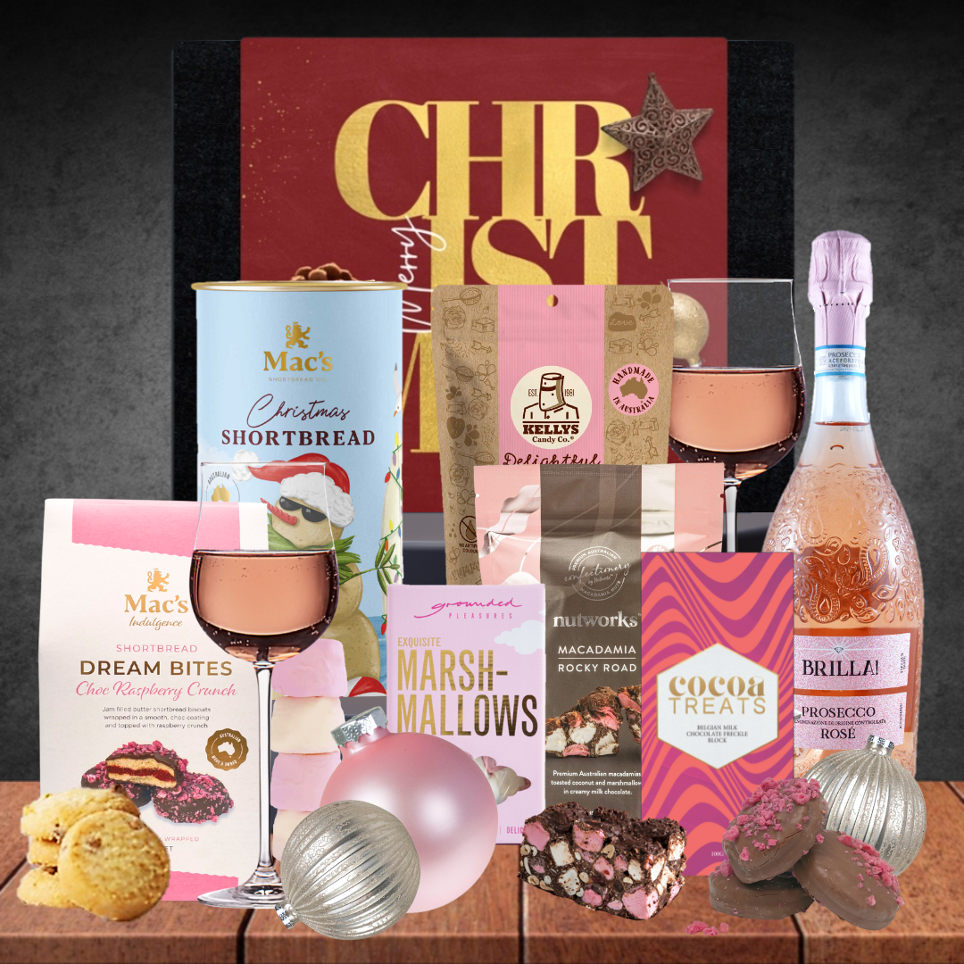 Melbourne Sparkling Rose Wine Christmas Hamper Featured Image