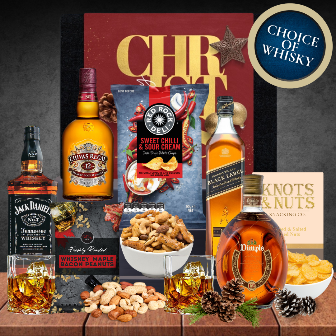 Melbourne Whiskey & Snack Christmas Hamper Featured Image