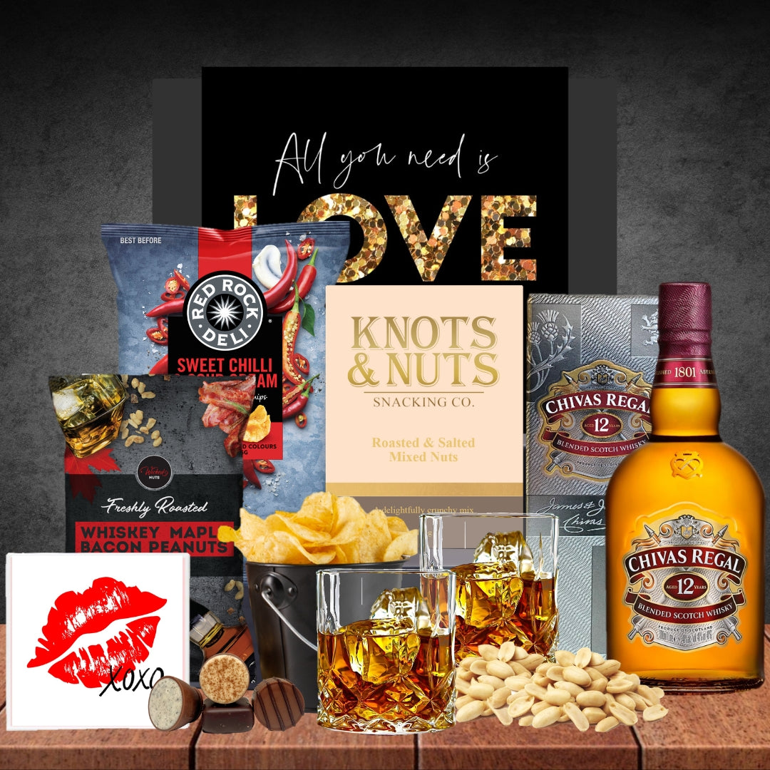 Melbourne Whiskey Valentines Hamper with Chivas Regal 700ml