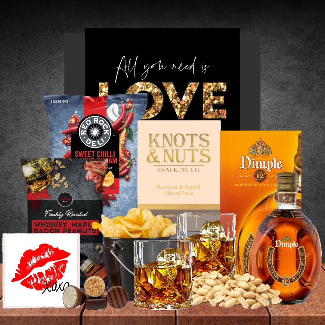 Melbourne Whiskey Valentines Hamper with Dimple 700ml