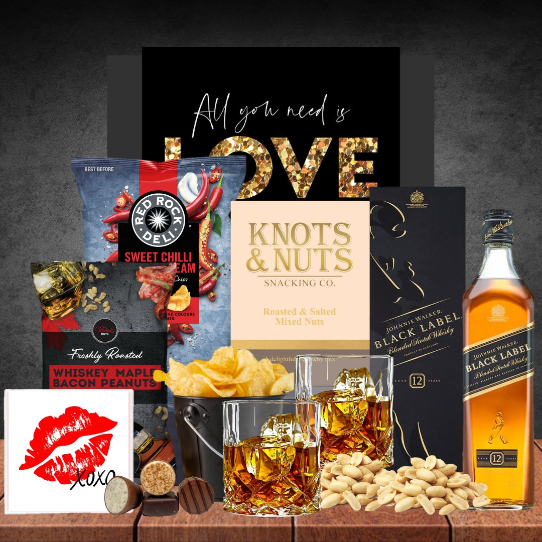 Melbourne Whiskey Valentines Hamper with Johnnie Walker Black 700ml