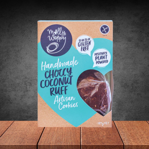 Molly Woppy Handmade Choccy Coconut Ruff Vegan Cookies 175g