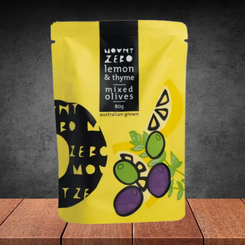 Mount Zero Olives Lemon & Thyme Marinated 80g