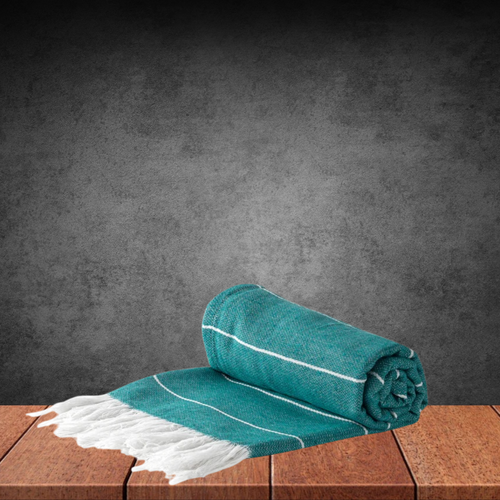 NICOLA SPRING Turkish Beach Towel - Aqua 90X170