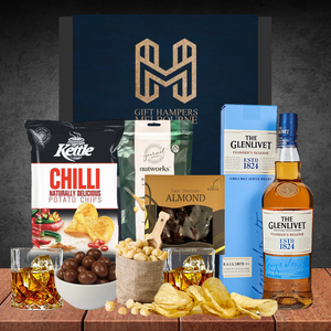 New Year Premium Whisky Choice Hamper with Glenlivet Founders Reserve Single Malt Scotch Whisky