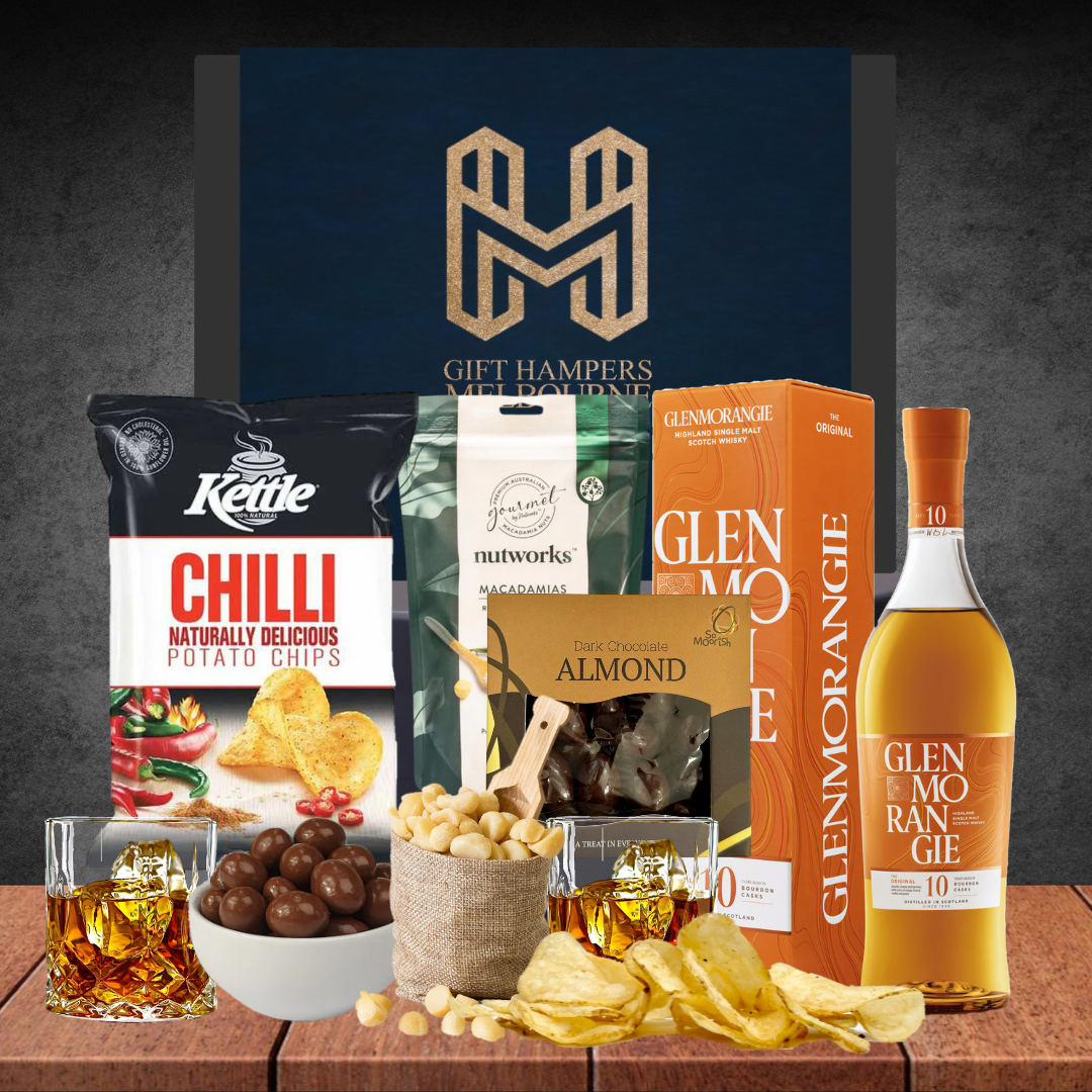 New Year Premium Whisky Choice Hamper with Glenmorangie Original 10-Year Old Single Malt Scotch Whisky 700ml