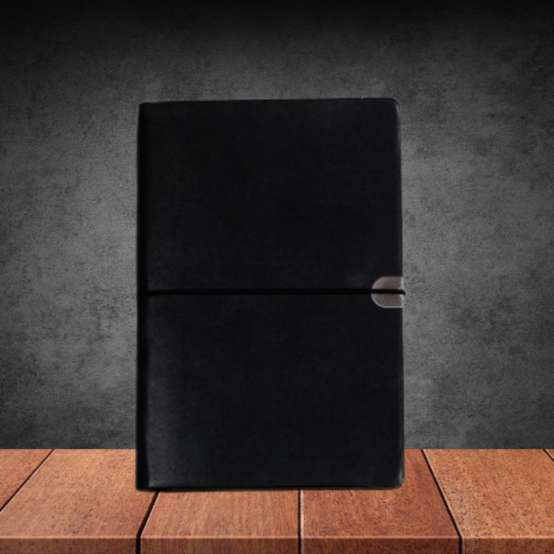 Notebook Black Leather-Look A5
