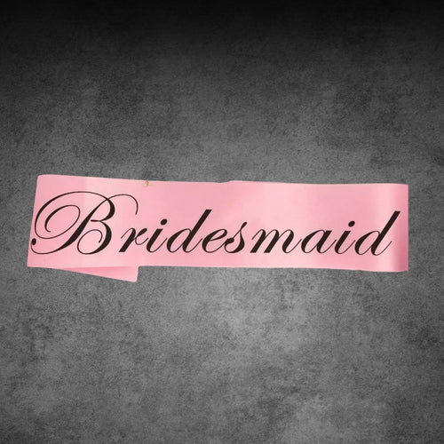 Pink Bridesmaid Sash