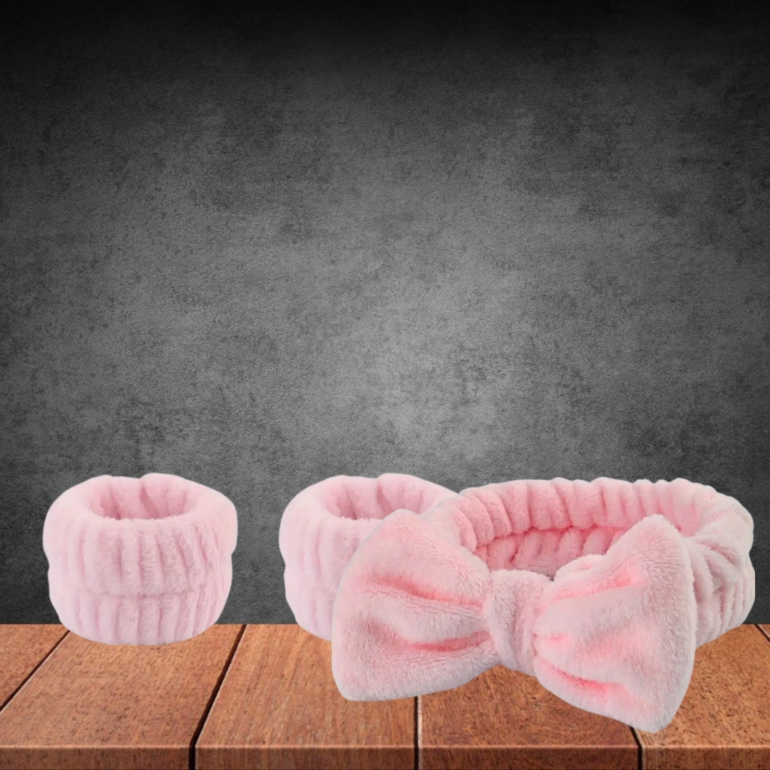 Pink Spa Headband and Wristband