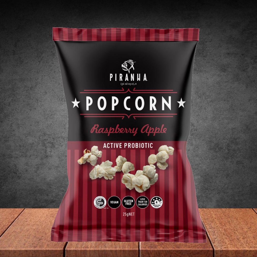 Piranha Raspberry Apple Popcorn 25g