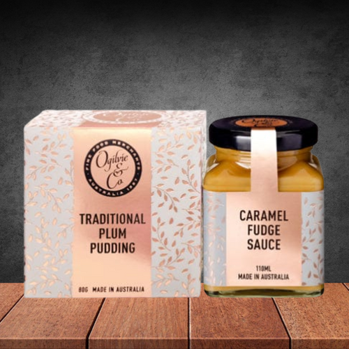 Plum Pudding & Caramel Fudge Dessert Sauce Gift Pack