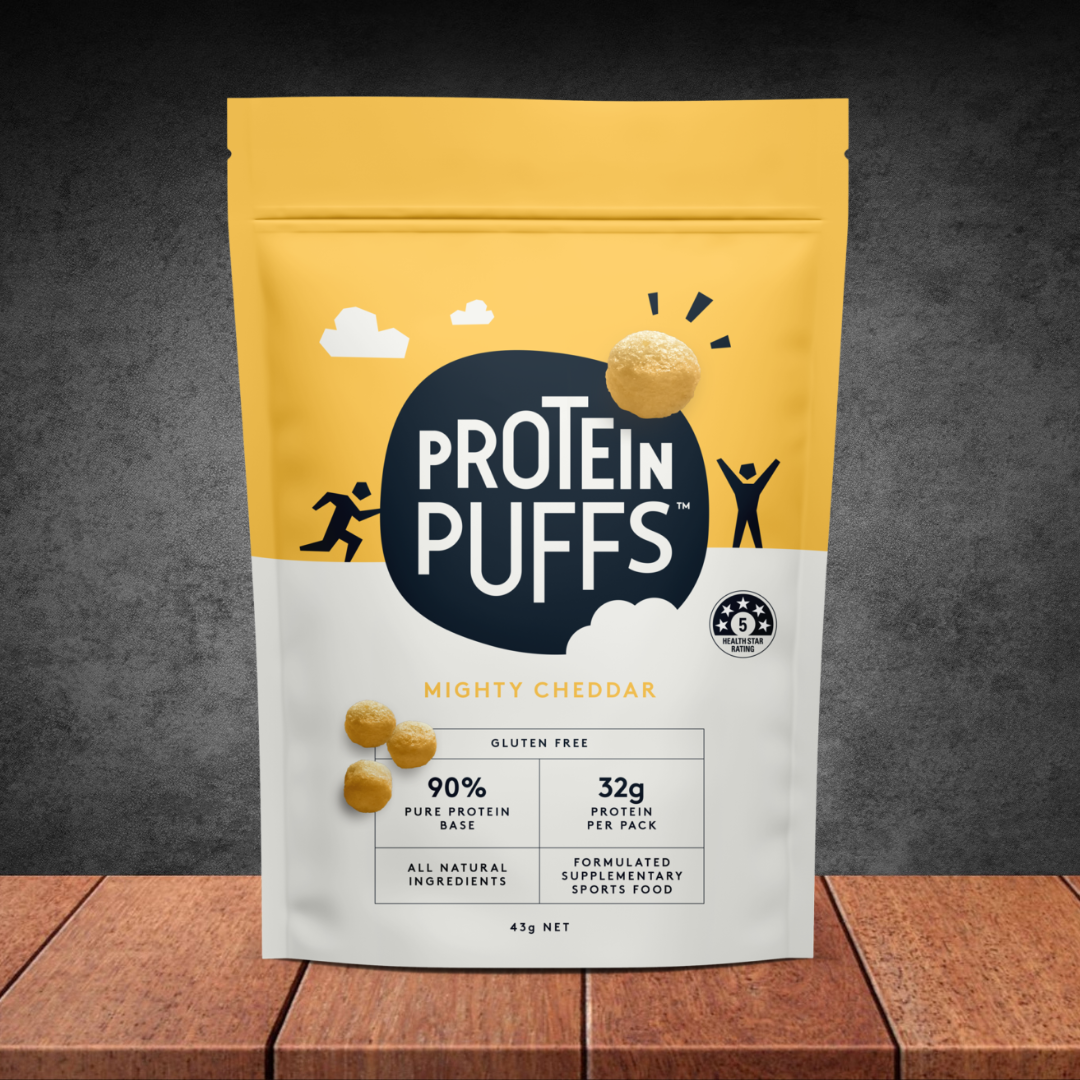 Protein Puffs Mighty Cheddar Puffs 43g