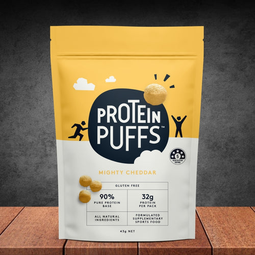 Protein Puffs Mighty Cheddar Puffs 43g