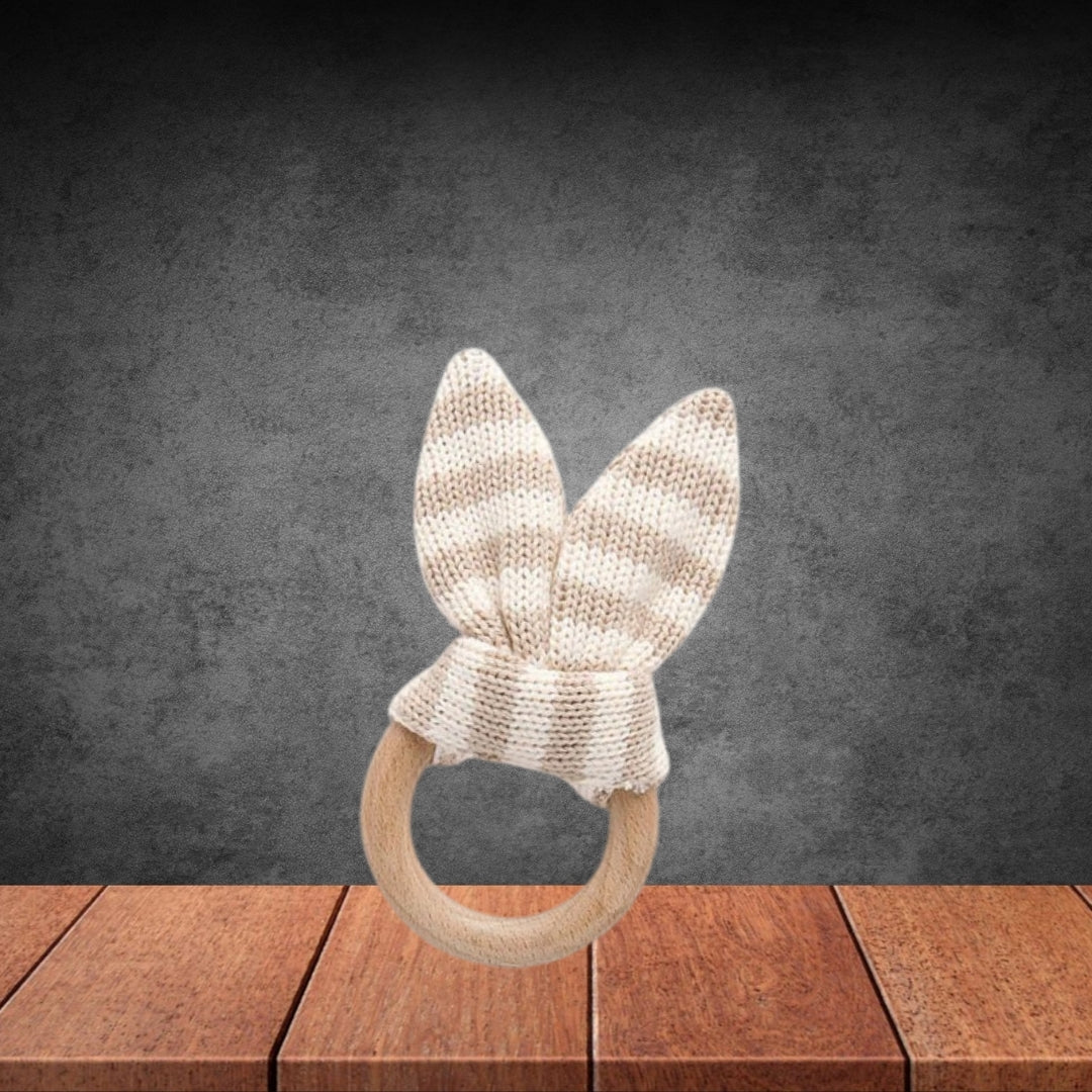 PureBaby Lake Rabbit Ear Teether Brown