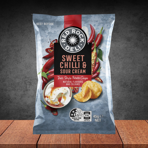 Red Rock Deli Sweet Chilli & Sour Cream Chips 45g