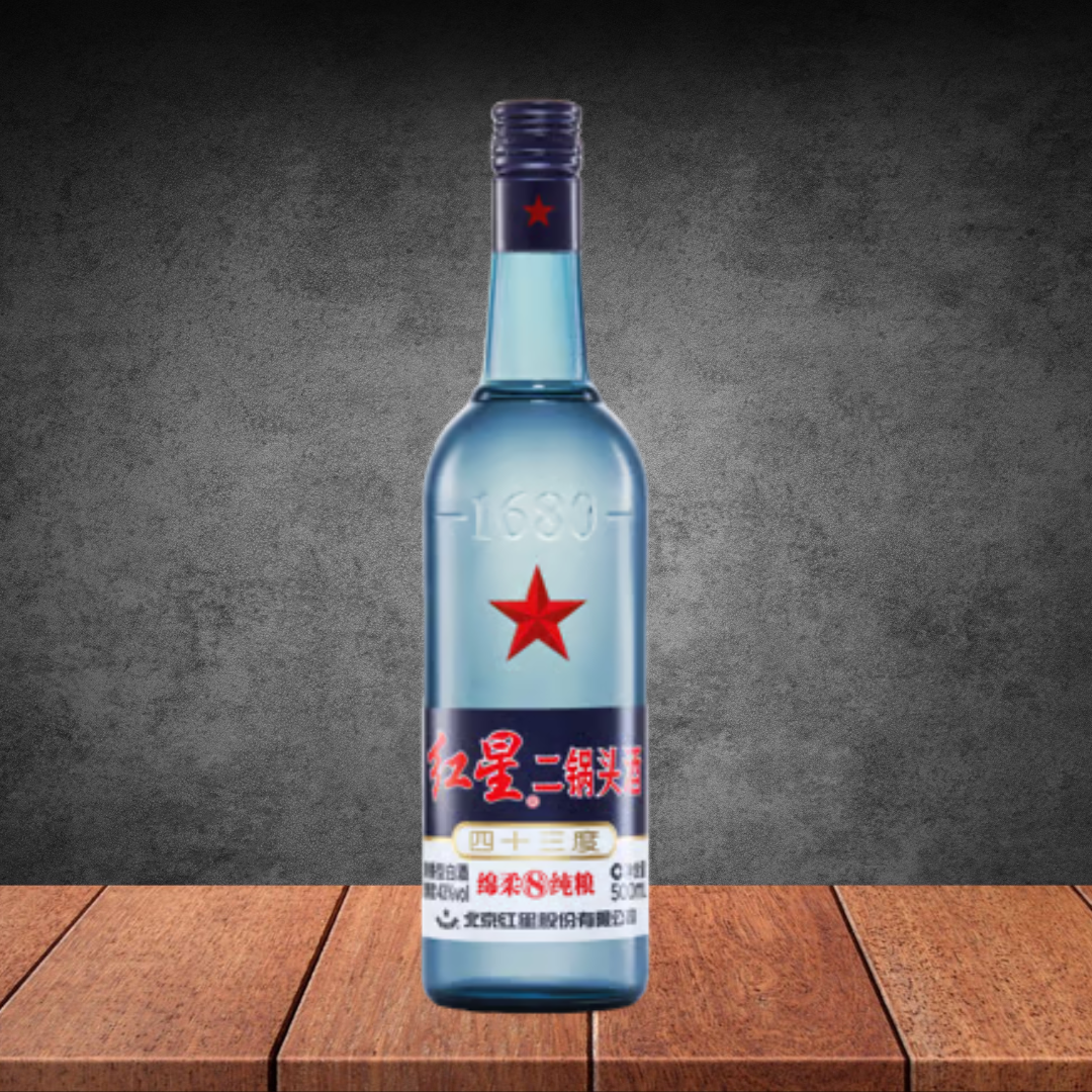 Red Star Erguotou Baijiu 43% 500ml