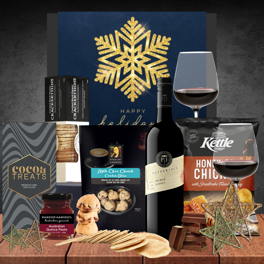 Red Wine & Chocolate Melbourne Christmas Hamper Featured Image