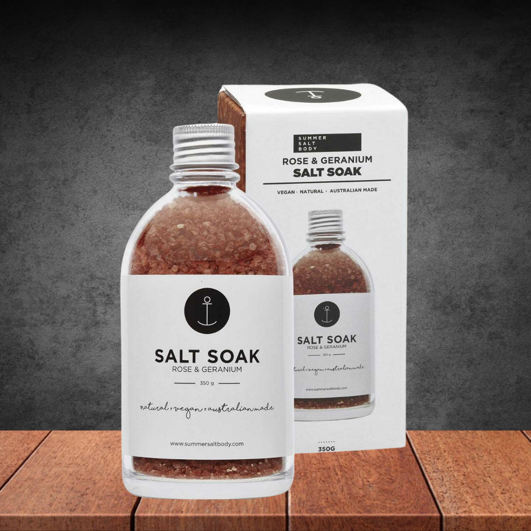 Summer Salt Body Salt Rose & Geranium Soak 350g
