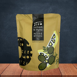 MOUNT ZERO OLIVES LEMON & THYME MARINATED 80G