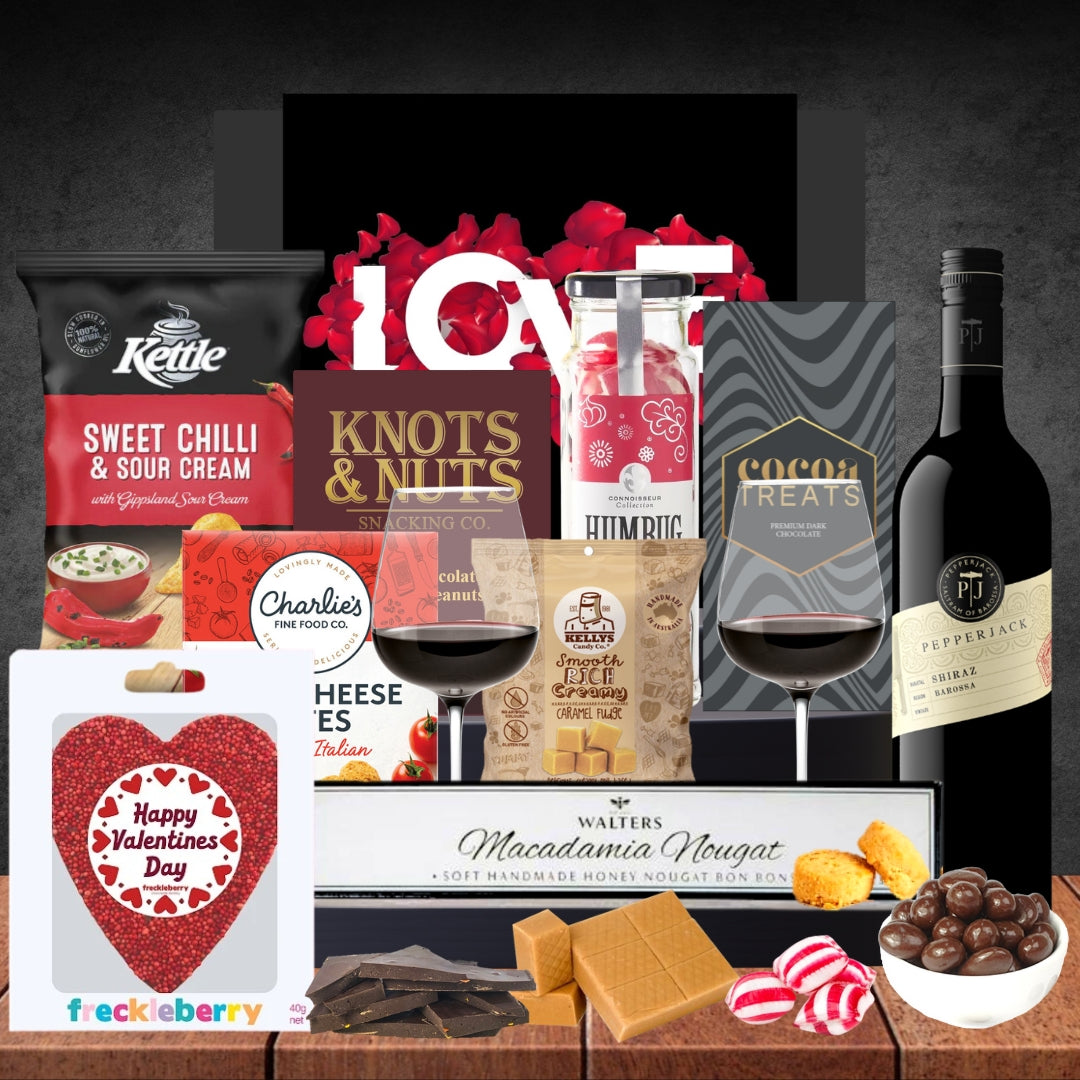 Valentines Chocolate & Melbourne Wine Hamper Featured Image