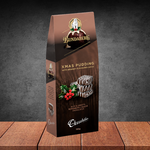 Chocolatier Bundaberg Xmas Pudding With Brandy Sauce Chocolates 110g