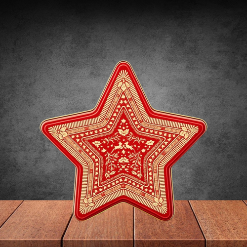 Valley Produce Co Luxury Festive Star Shortbread Tin 180g