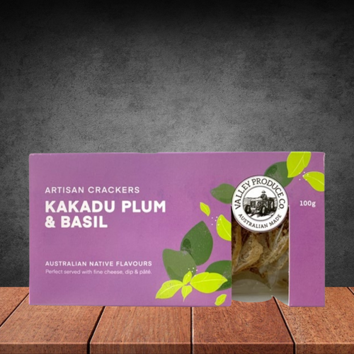 Valley Produce Co Artisan Crackers Kakadu Plum & Basil