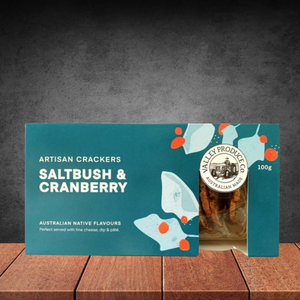 Valley Produce Co Artisan Crackers Saltbush & Cranberry 100g