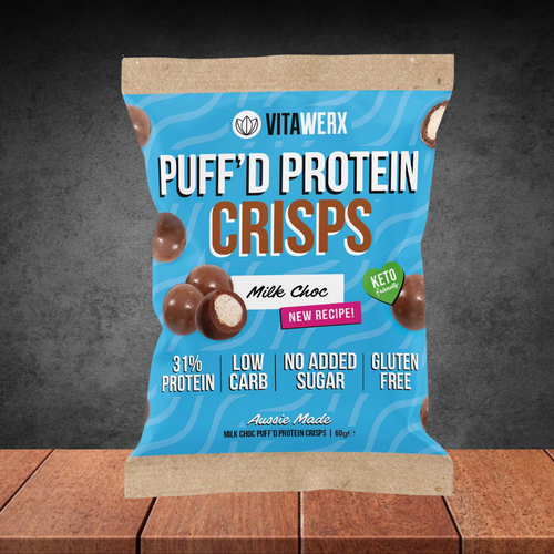 Vitawerx Puff'd Protein Crisps Milk Chocolate 60g