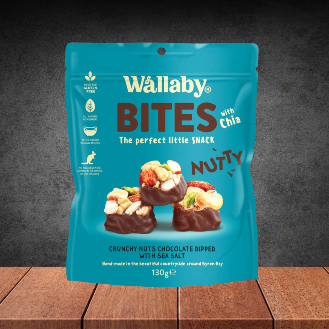 Wallaby Nutty Bites With Sea Salt 130g