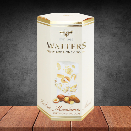 Walters Assorted Hazelnut Macadamia & Almond Nougat Box 120g