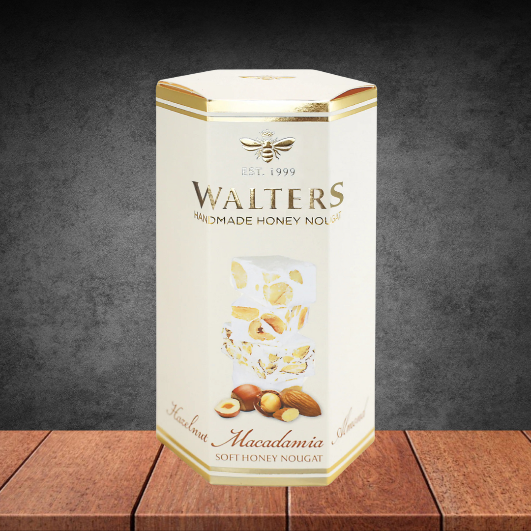 Walters Assorted Hazelnut Macadamia & Almond Nougat Box 120g