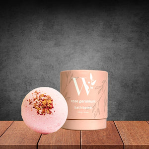 WHEELERS HILL SOAPS ROSE & GERANIUM BATH BOMB