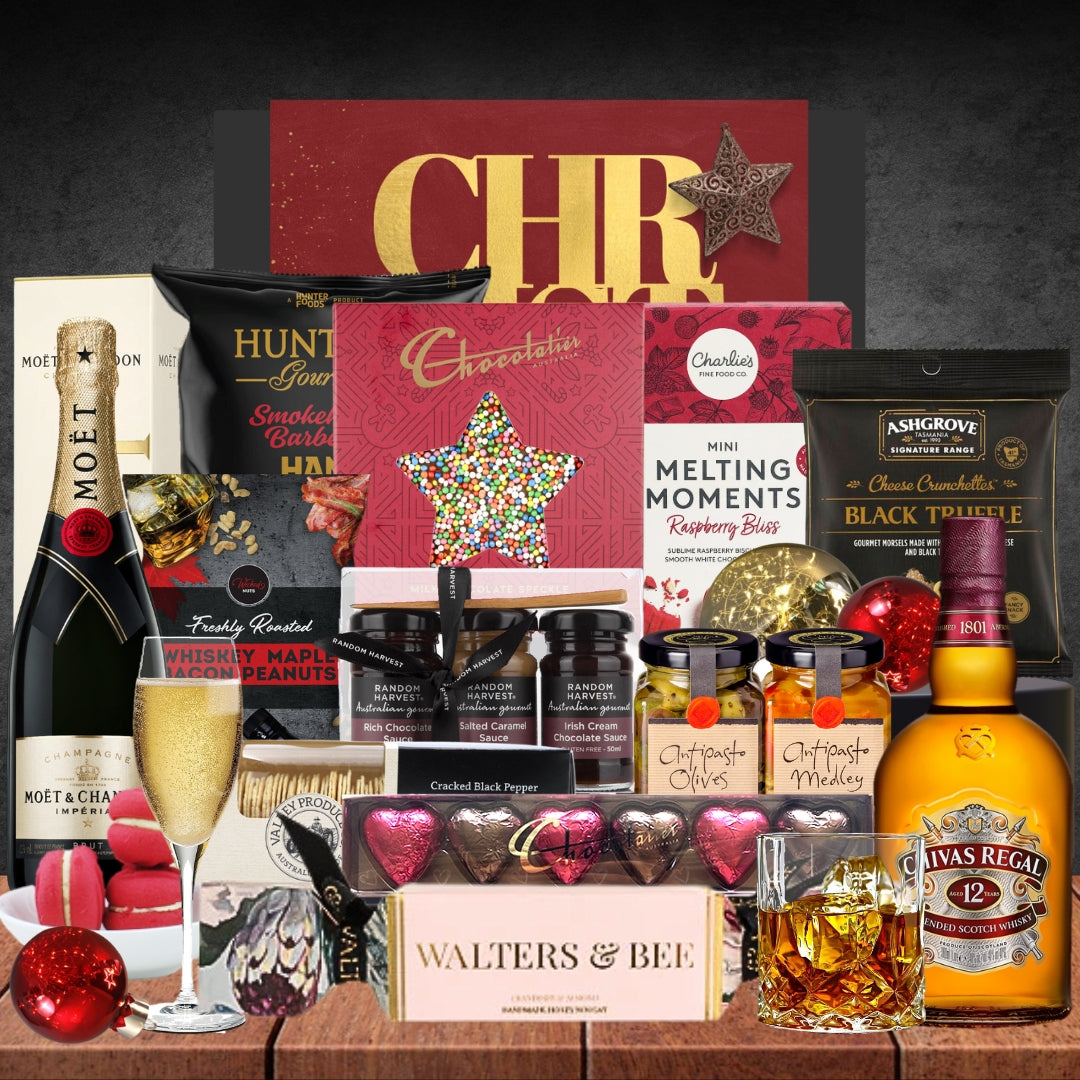 Whiskey & Champagne Melbourne Christmas Hamper Featured Image