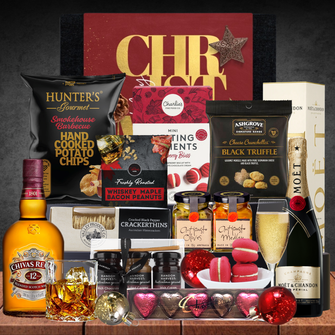 Whiskey & Champagne Melbourne Christmas Hamper Featured Image